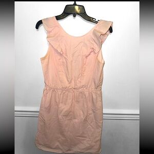 J.Crew Light Pink Cotton Ruffle Shift Dress - Size 8